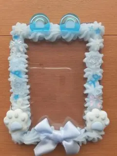 ホイップデコトレカケース（水色くまさん）