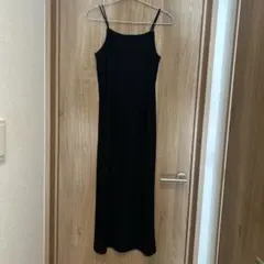 GU ブラックリブキャミワンピース
