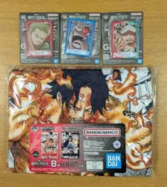 一番くじ　ワンピース　エース　カードデザイン ブランケット