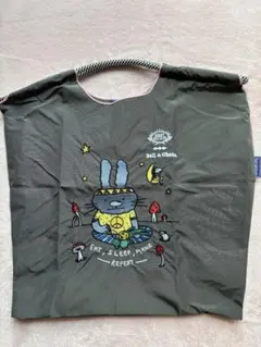 エコバッグ 刺繍 ボールアンドチェーン ストラップ無し M ダークグレイ