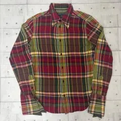 【美品】ラルフローレン チェック ネルシャツ スリムフィット 長袖 サイズ4のサムネイル