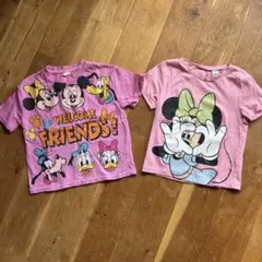 ミッキー ミニー Tシャツ 2枚セット　100cm
