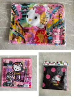 レトロ！キティ ご当地ハンドタオル ハンカチ♡ レトロ！キティ ご当地ハンドタオル ハンカチ♡ ハローキティ - 新品