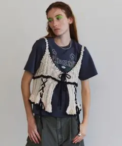 MAISON SPECIAL ワイドリブレースアップビスチェのサムネイル