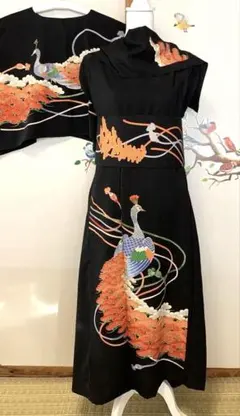 着物　留袖　リメイク　ワンピース　他　セット　ゆったり　大きめ