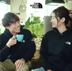 【THE NORTHFACE】スクエアロゴフーディ ブラックМ