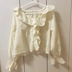 ローリーズファーム【前後着用可能】２ＷＡＹフリルクロスブラウス　春ブラウス