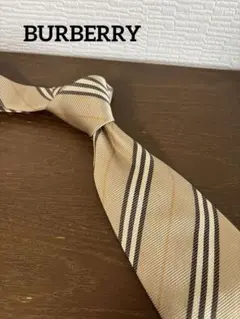BURBERRY ストライプ ネクタイ ベージュ