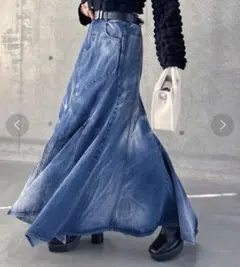 デニムフレアロングスカート 　PAGEBOY