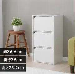 扉付きカラーボックス　BROWNのサムネイル