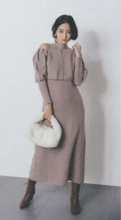 CELFORD セルフォード ニットワンピース カシミヤ混 セットアップ