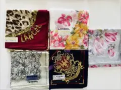 ハンカチ5枚セット LANCEL,renoma, Pierre Balmain