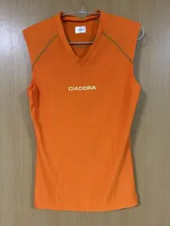 【美品】ディアドラ DIADORA ノースリーブ インナーシャツ オレンジ Lのサムネイル