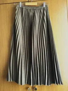 Corte Largoプリーツロングスカート　スエード風 M