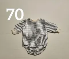 ストライプ トレーナー　ロンパース　70