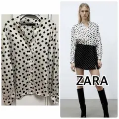 ZARAドットブラウス