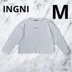 イング　トップス　Tシャツ　ニット　薄手　長袖　ロゴT シンプル　ノームコアのサムネイル