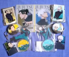 【呪術廻戦】夏油傑、五条悟☆アクリルスタンド 缶バッジ 大交流展 じゅじゅフェス