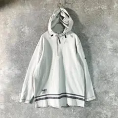 HELLY HANSEN　プルオーバー　フーディー　ハーフジップ　ライトグレー
