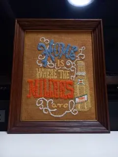 レア　1969年　MILLERS　BEER　ニードルポイント　広告　サインボード