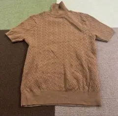 ZARA ブラウン　半袖ニット