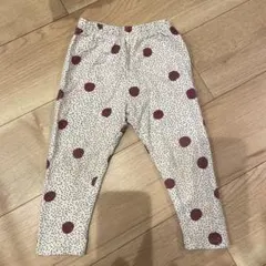 ZARA 水玉模様レギンス 90 裏起毛