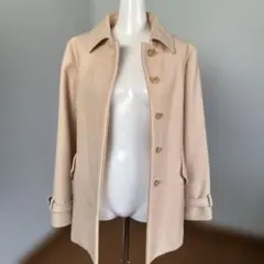 HUMAN WOMANウールコート Ｍ　羊毛95％ カシミヤ5％のサムネイル