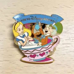 不思議の国のアリス　ピンバッジ　東京ディズニーランド　アリス　マッドハッター