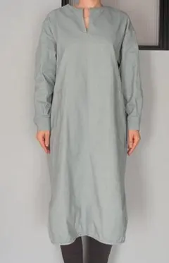 【8日まで期間限定】　SHIPS any　長袖　ワンピース 　フリーサイズ　綿