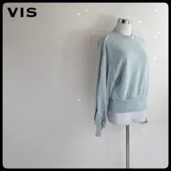 VIS ビス ペールブルー トレーナー ドロップショルダーのサムネイル