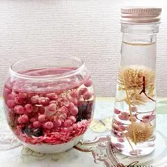 ハーバリウム フレグランスジェルキャンドル セット ピンク アロマキャンドルのサムネイル