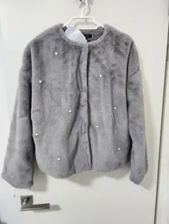 24日までsale】フェイクファー　パール　ジャケット　ragout