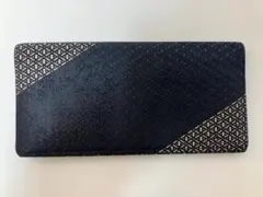 印傳屋 インデンヤ 長財布 ホワイト×ネイビー ひょうたん 鹿革 和風 お 