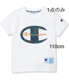 新品14491チャンピオン110cm白ホワイトビックロゴ半袖Tシャツ男女兼用
