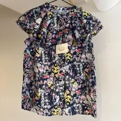 美品△定価2.6万△Kate spadeケイトスペード//フリル袖ブラウス△花柄 
