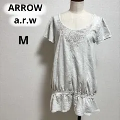 ARROW a.r.w レース チュニック 半袖 M グレー