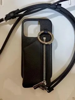 【iPhone15pro】ajew ブラック スマホケース