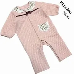 【Kid’s zoo】キッズズー　ロンパース　レース　花柄　キルティング　70