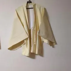 ウール？着物 羽織り ベージュ？黄色