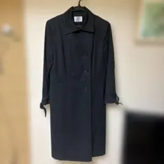 ブラック ダブルブレスト トレンチコート
