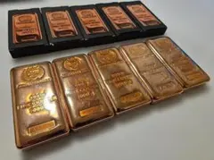 ゲルマニアミント 1キロ純銅バー 赤金 5本 合計5kg 最高値更新中