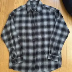 UNIQLO フランネルチェックシャツ ブラック