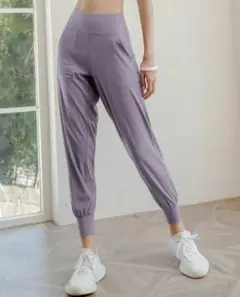 紫　ハイウエスト　ヨガパンツ 　Mサイズ