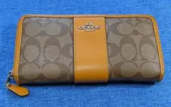 COACH ラウンドファスナー シグネチャー長財布