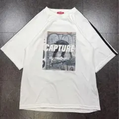 CAPTURE フォトプリントTシャツ M 白 スケーター ストリート Y2K