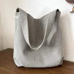 ハンドメイド　肩掛けトートバッグ　グレージュ　ヴィンテージ加工11号帆布