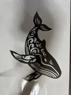 クジラの切り絵