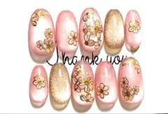 【接着テープ付き】春ネイル　オーバルタイプ　桜マグネットネイル　入学式