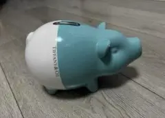 Tiffany & Co. 豚型貯金箱 ブルー/ホワイト