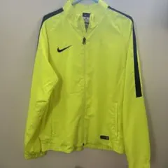 Nike 蛍光イエロー ウィンドブレーカー & 黒パンツ セット